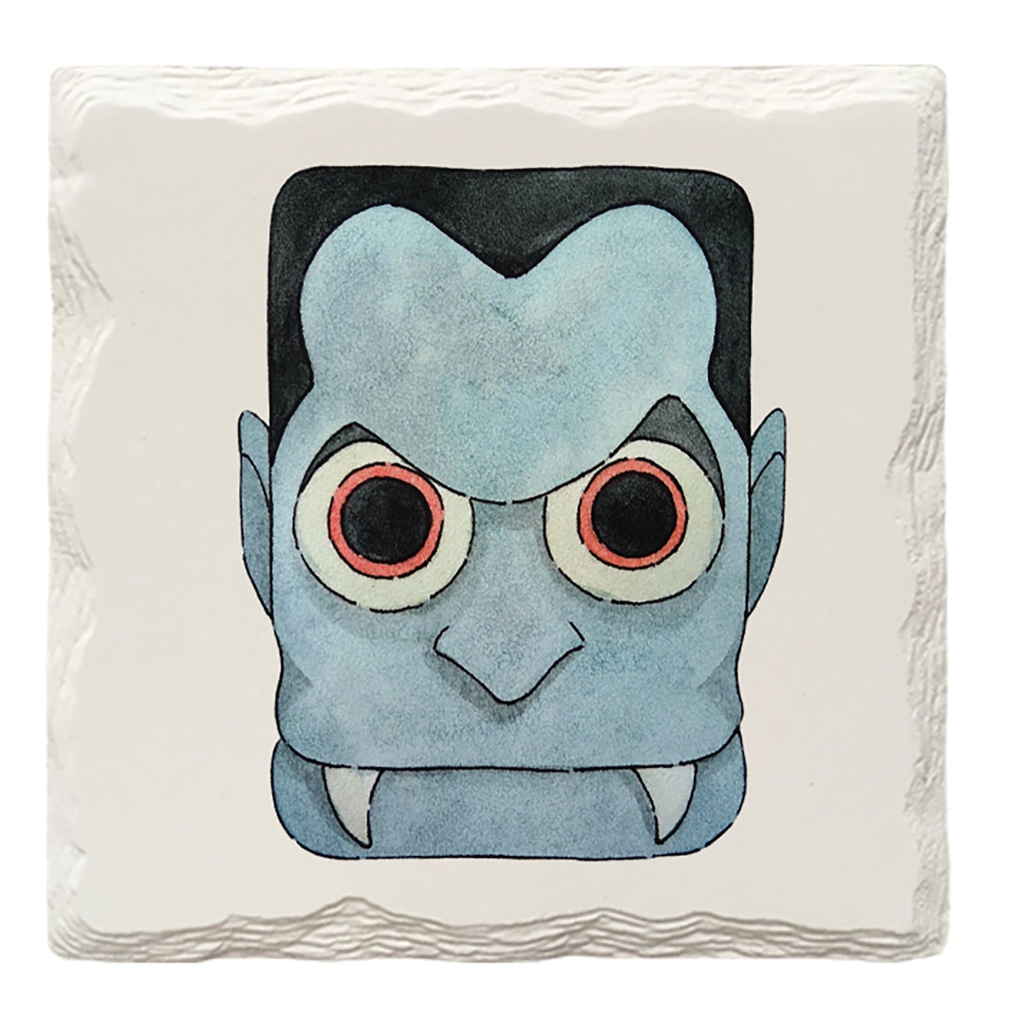 Halloween Watercolor Vampire | Drink Coaster