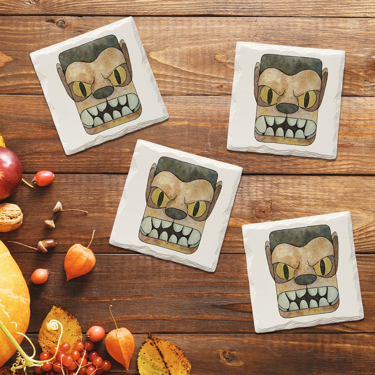 Halloween Watercolor Monster | Drink Coaster