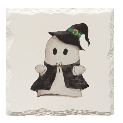 Halloween Watercolor Ghost | Drink Coaster