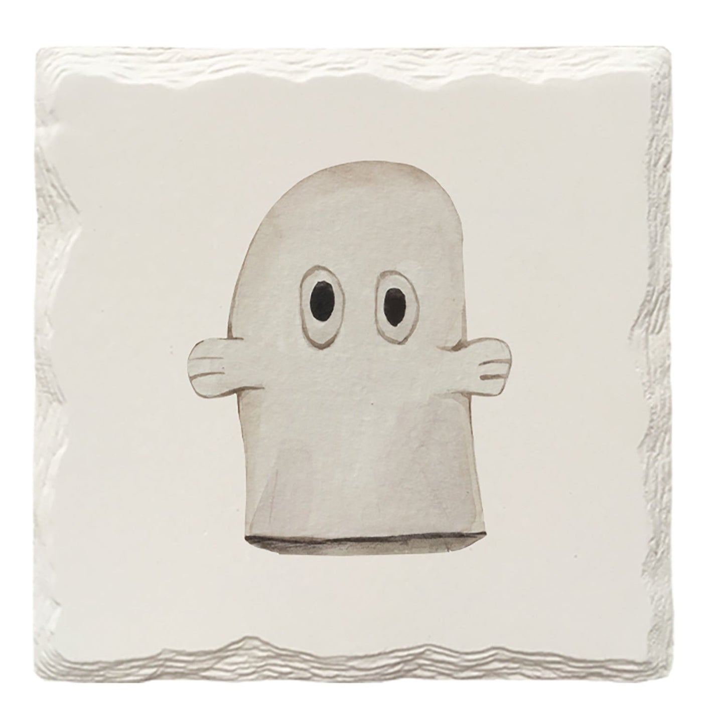 Halloween Watercolor Ghost | Drink Coaster