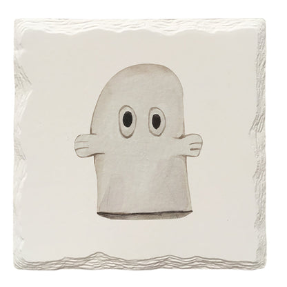 Halloween Watercolor Ghost | Drink Coaster