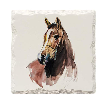 Horse Coaster | Drink Coaster with Cork Backing | Farmhouse Lodge Home Decor