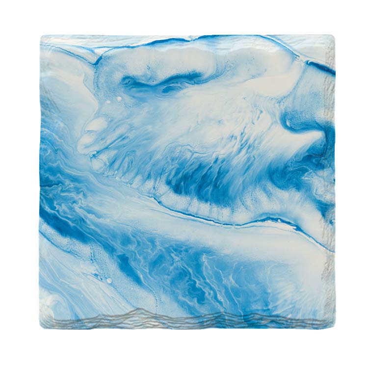 Ocean Blue Marbling-Mill Wood Art