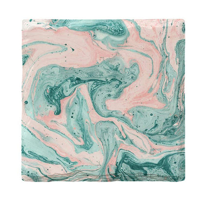 Pinks & Greens Marbling |Drink Coaster