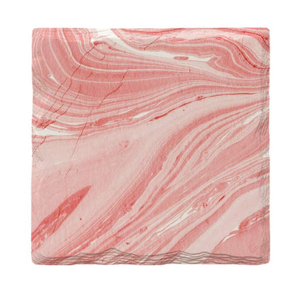 Red & White Marbling | Drink Coaster