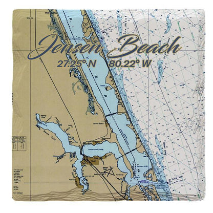 Jensen Beach, Florida Map |Drink Coaster