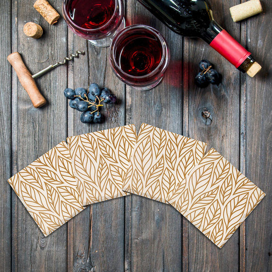 Leaf Pattern |Drink Coaster