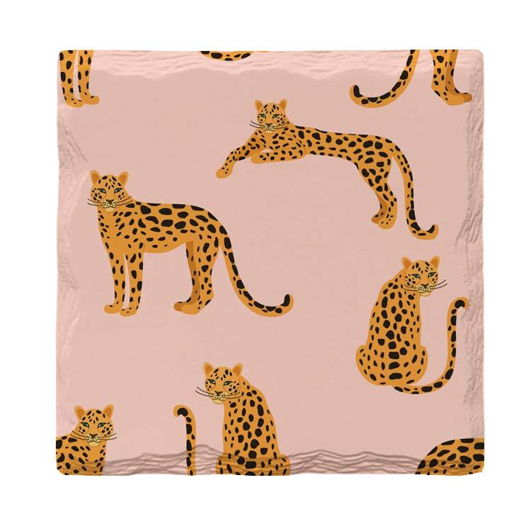 Leopards Pattern | Drink Coaster with Cork Backing