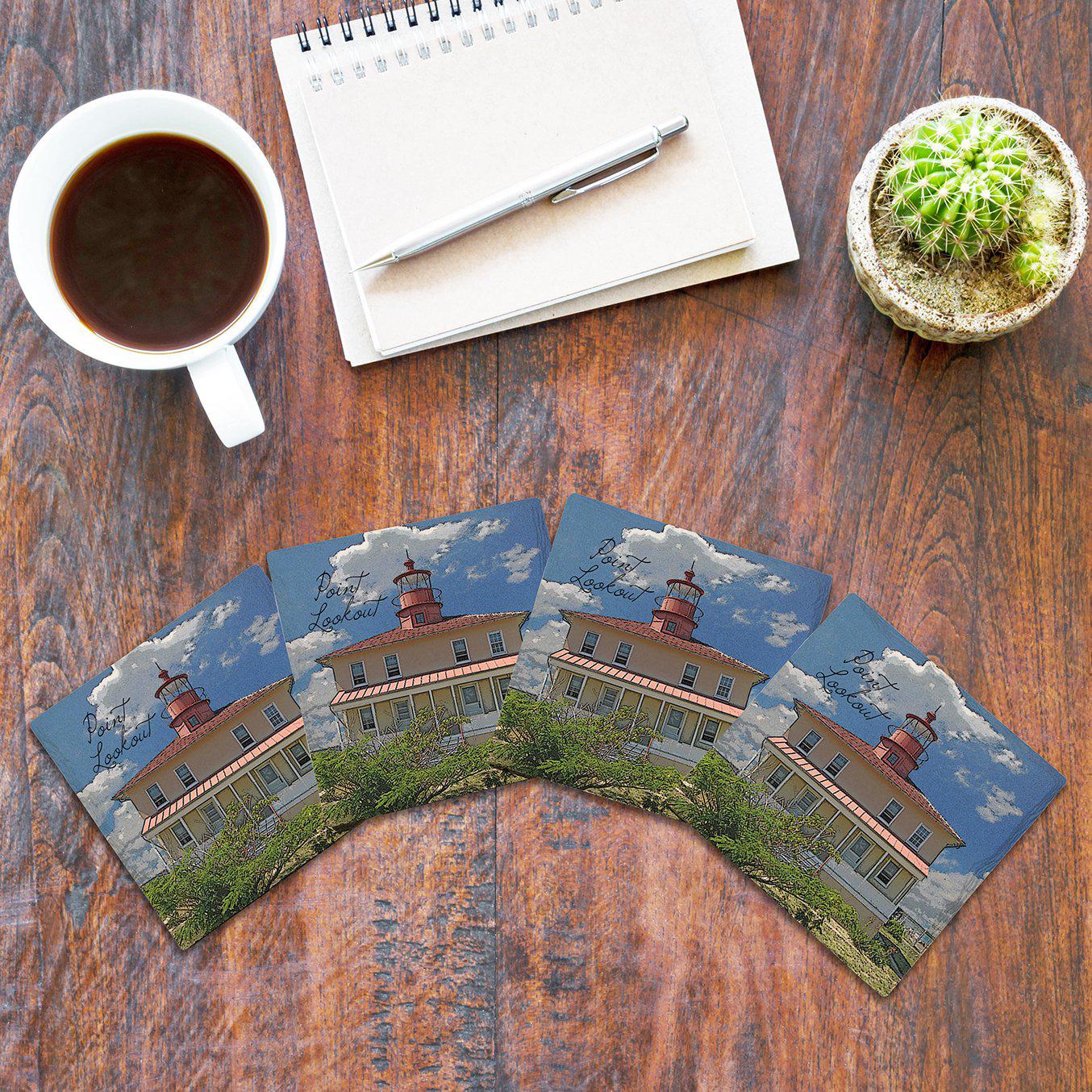 Point Lookout Lighthouse, Maryland |Drink Coaster