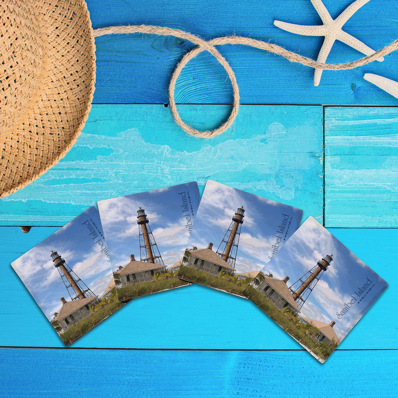 Sanibel Island Lighthouse, Florida |Drink Coaster