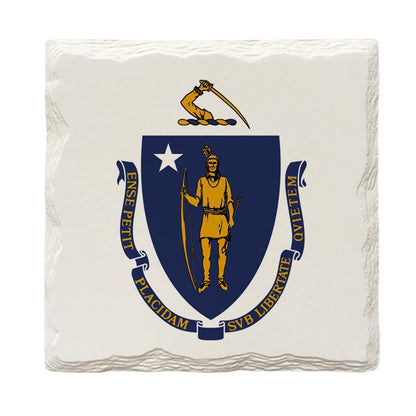 Massachusetts State Flag | Drink Coaster