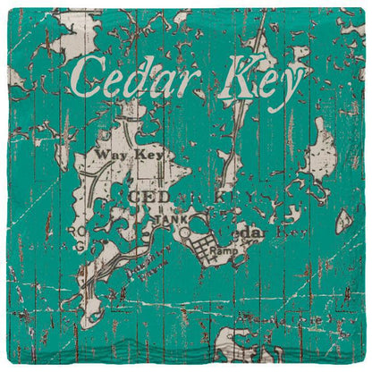 Cedar Key Map Coaster