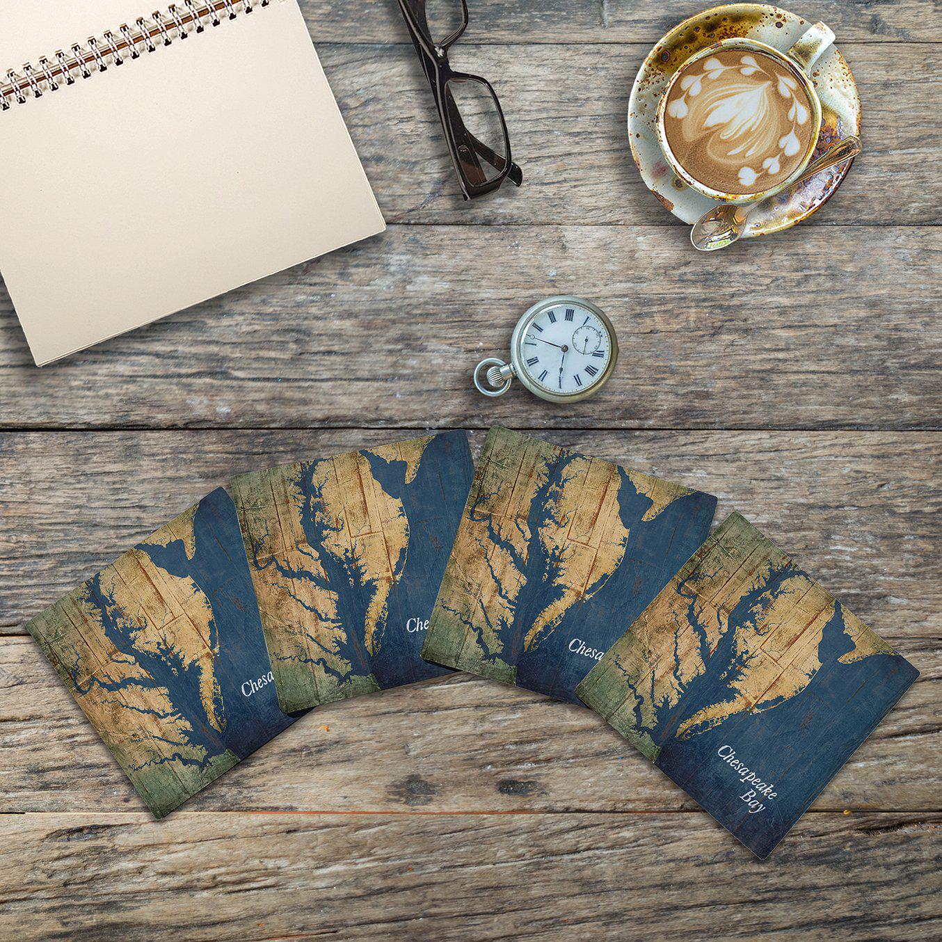 Chesapeake Bay Map |Drink Coaster