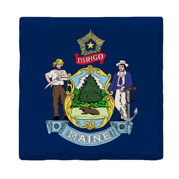 Maine State Flag | Drink Coaster