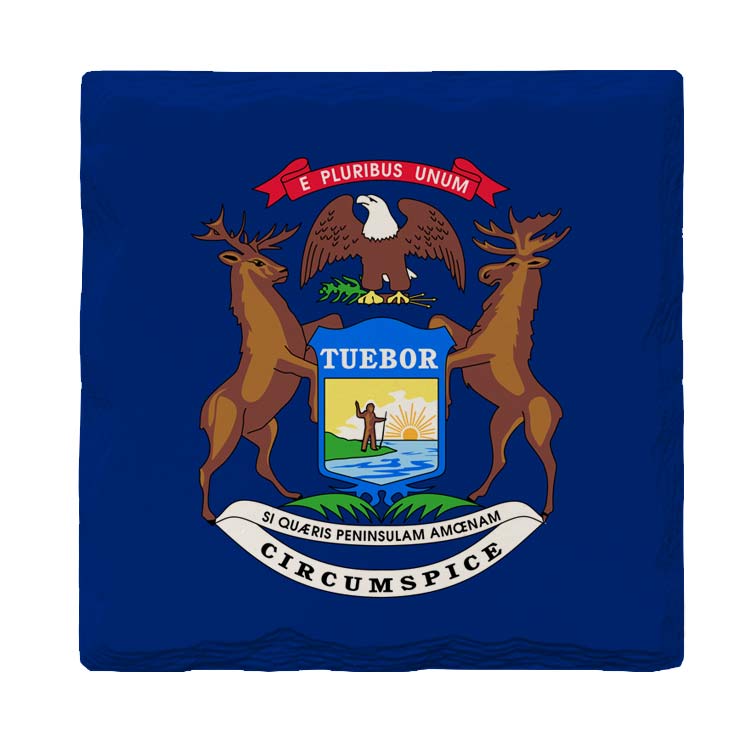 Michigan State Flag | Drink Coaster