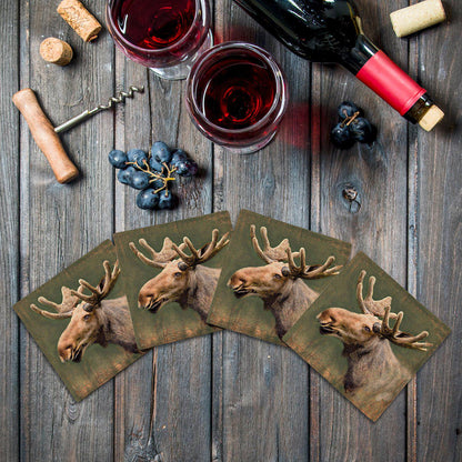 Happy Moose |Drink Coaster