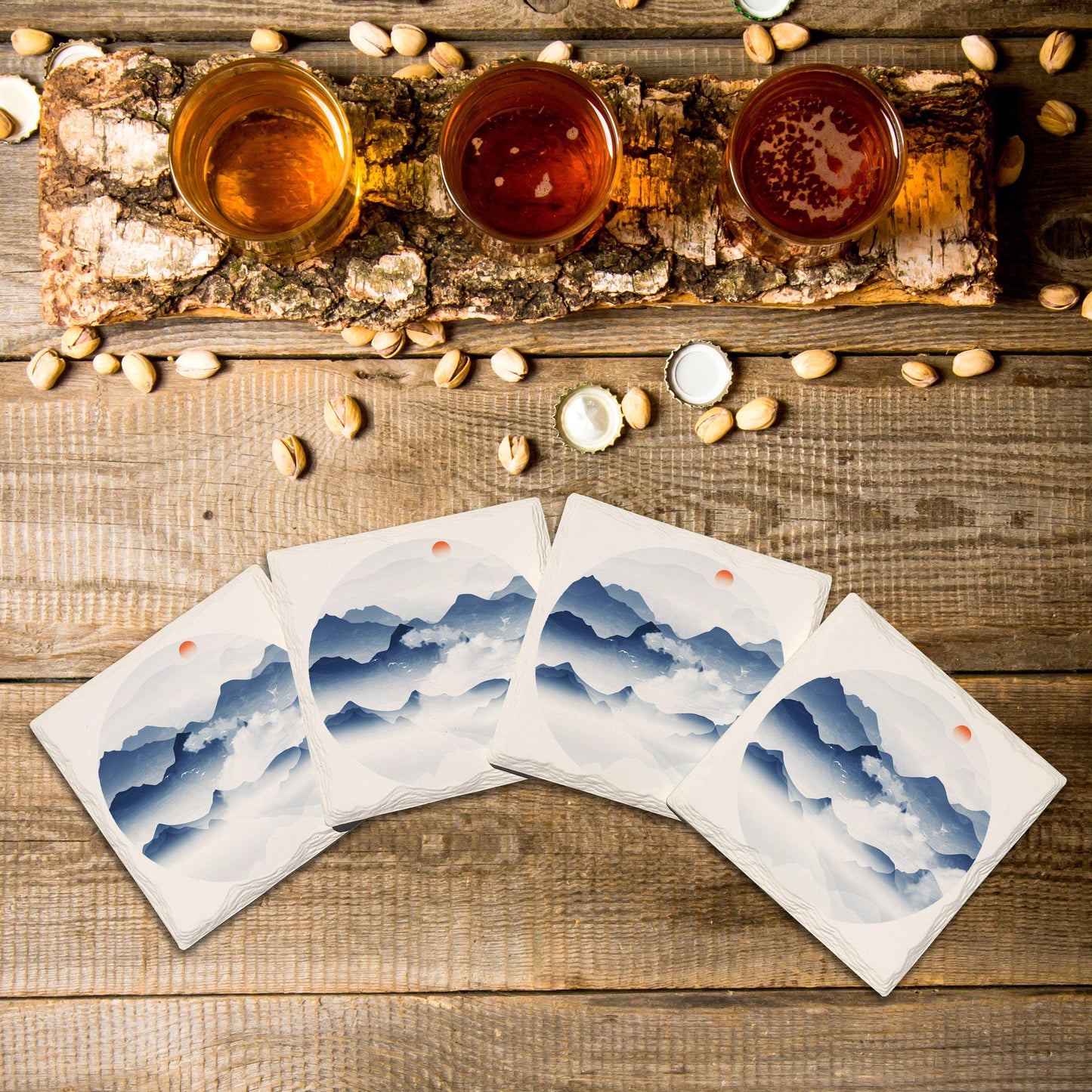 Watercolor Mountains | Drink Coaster