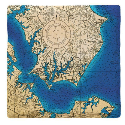 Solomons Island, Maryland Map Coasters | Drink Coaster with Cork Backing