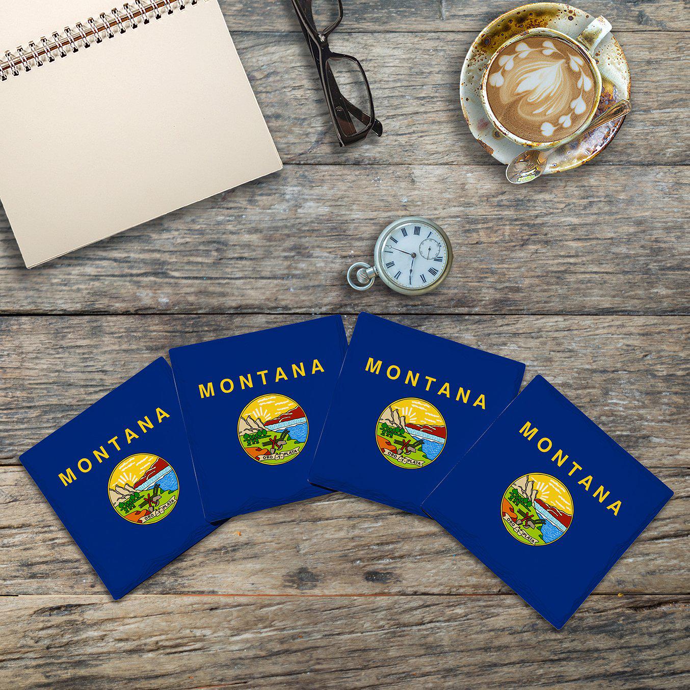 Montana State Flag | Drink Coaster