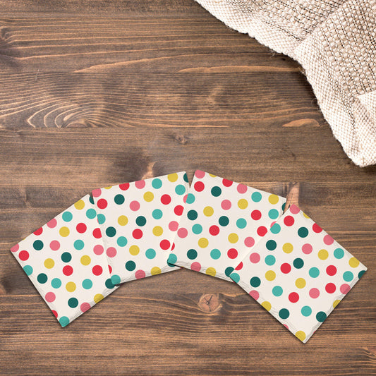 Colorful Polka Dots | Drink Coaster