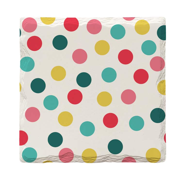 Colorful Polka Dots | Drink Coaster