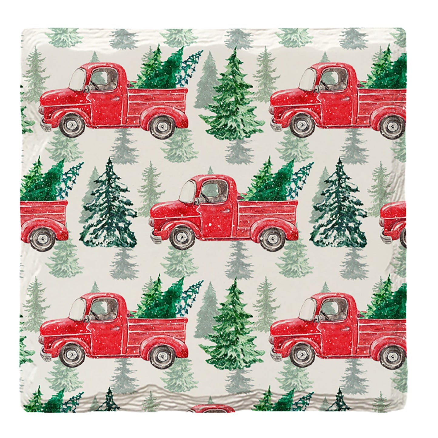 Holiday Christmas Truck Pattern | Drink Coaster