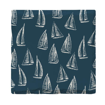 Sailboat Pattern | Drink Coaster with Cork Backing