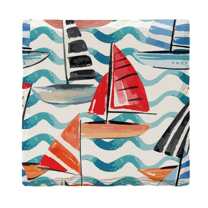 Watercolor Sailboats | Drink Coaster