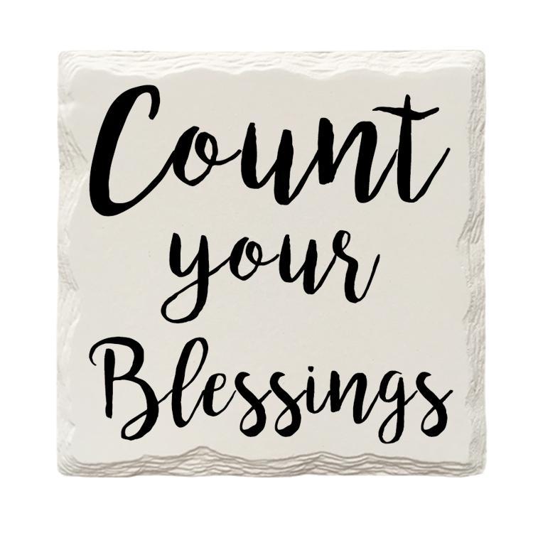 Count Your Blessings Drink Coaster