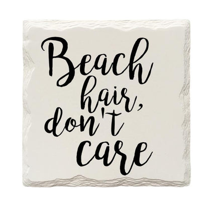 Beach Hair, Don't Care Absorbent Ridged Ceramic with Cork Backing