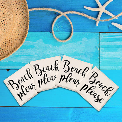 Beach Please Drink Coaster