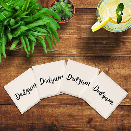 Dadgum | Drink Coaster with Cork Backing