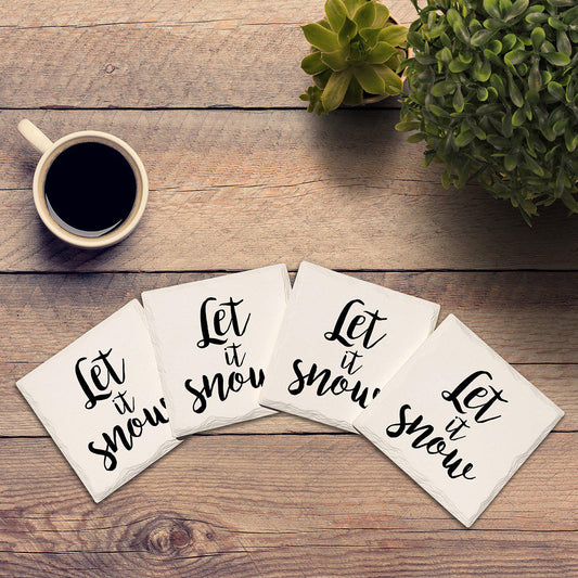 Let It Snow Drink Coaster