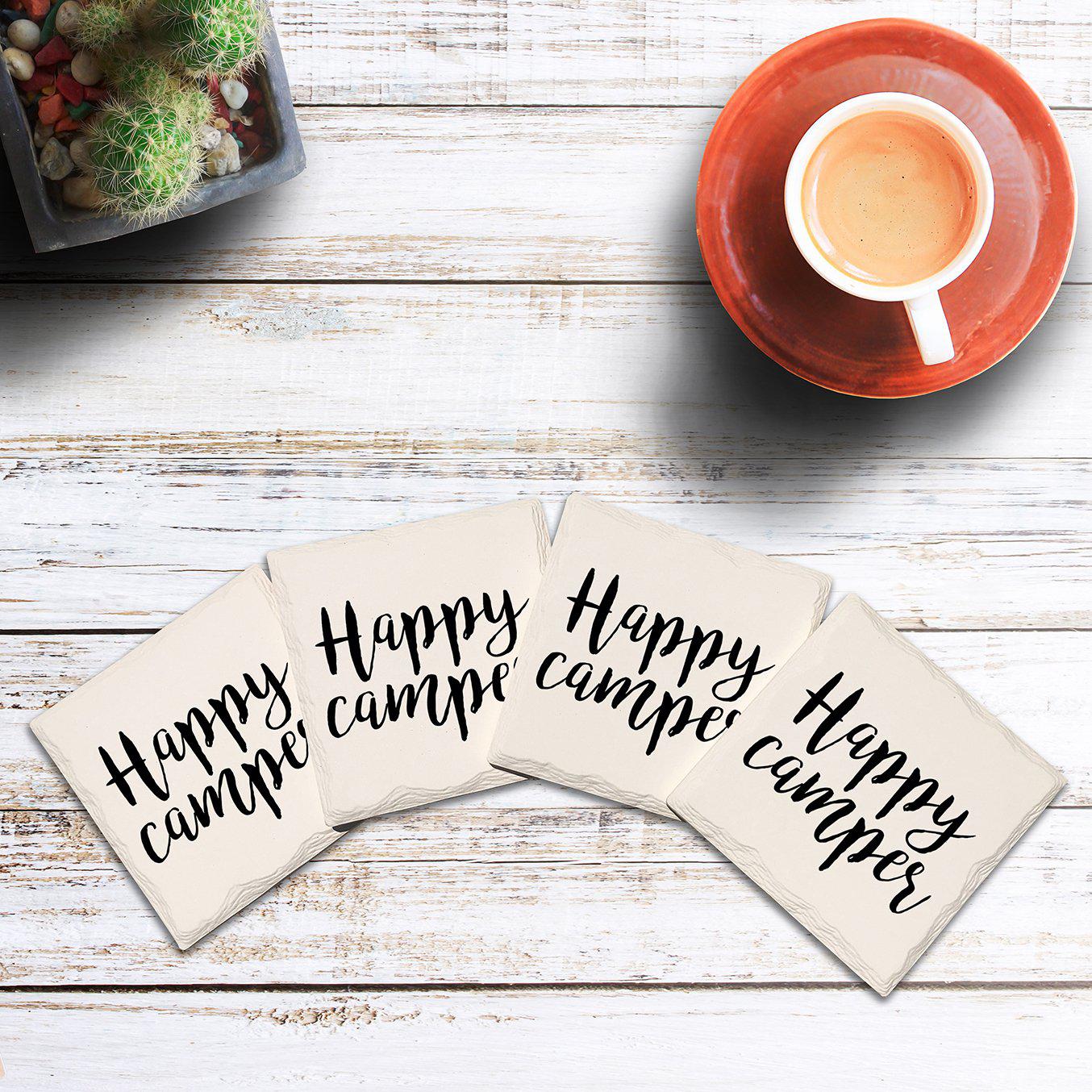 Happy Camper Drink Coaster