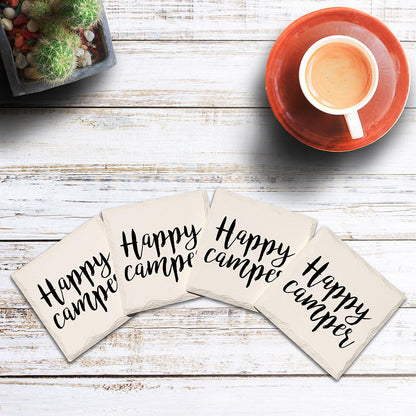 Happy Camper Drink Coaster