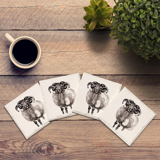 Watercolor Sheep | Drink Coaster