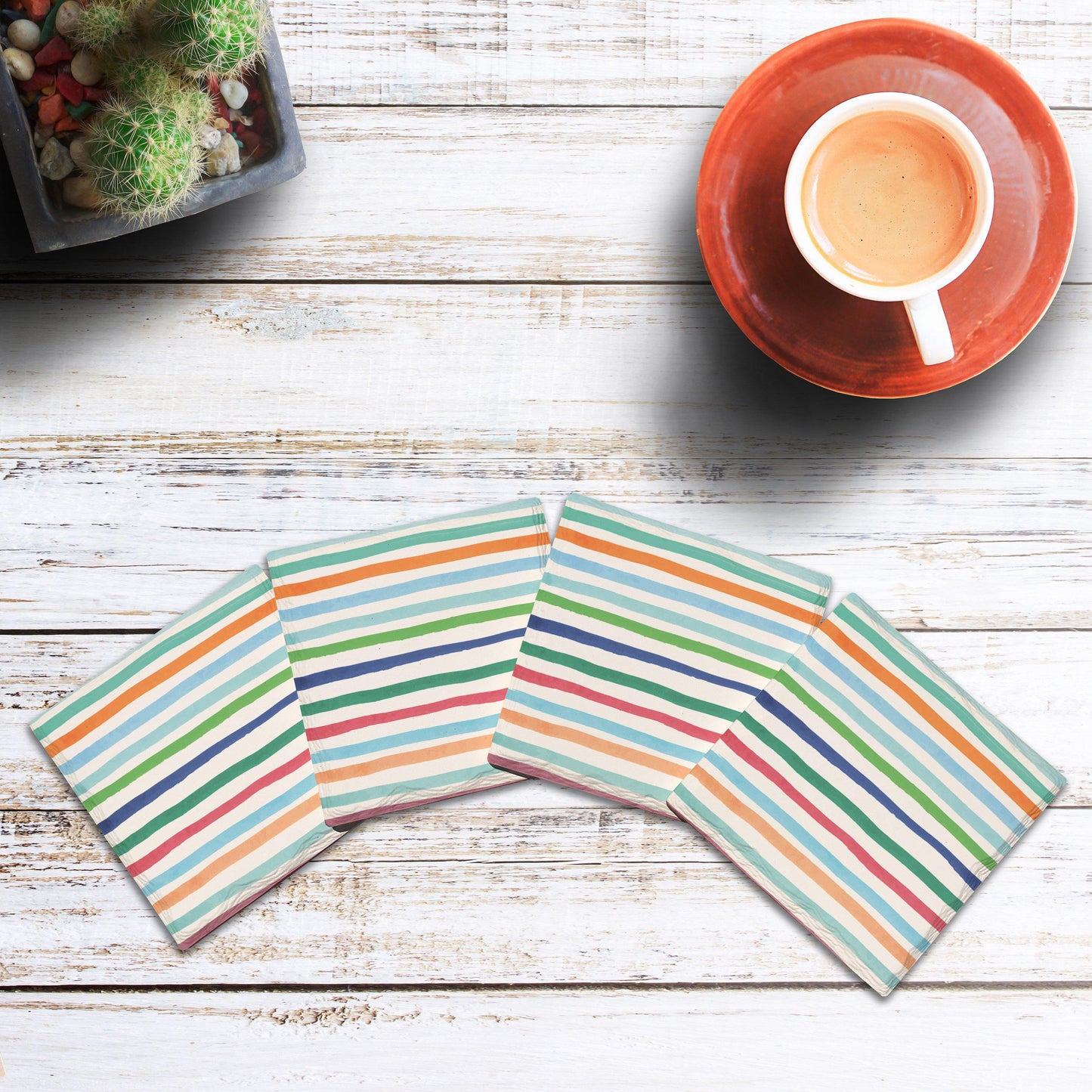 Colorful Stripes | Drink Coaster