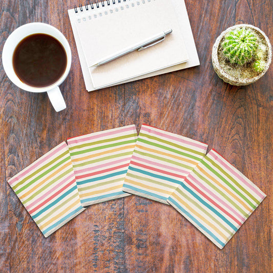 Rainbow Stripes | Drink Coaster