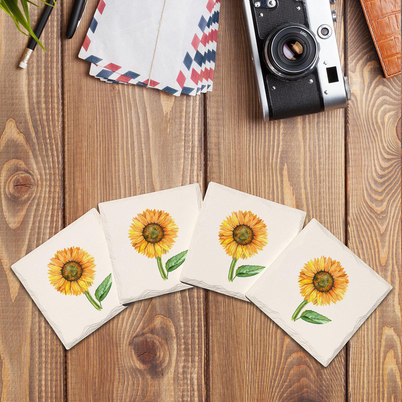 Single Sunflower | Drink Coaster