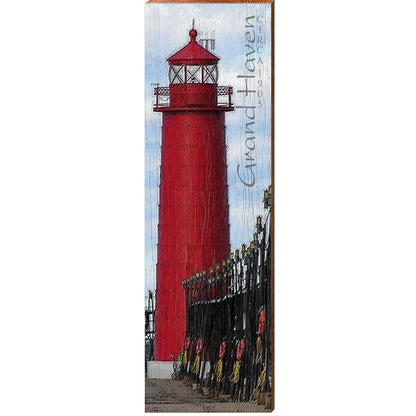 Grand Haven Lighthouse | Wall Art Print on Real Wood