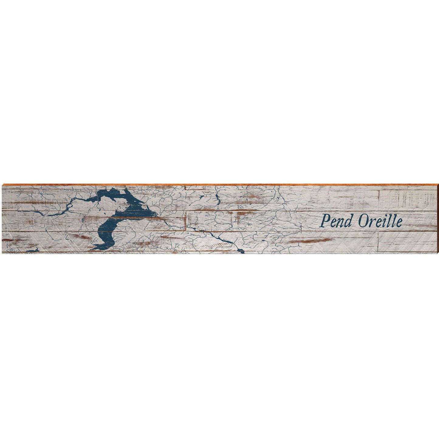 Lake Pend Oreille, Idaho Map Wooden Sign | Wall Art Print on Real Wood