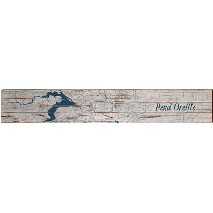 Lake Pend Oreille, Idaho Map Wooden Sign | Wall Art Print on Real Wood