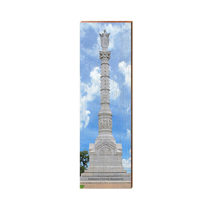 Yorktown Victory Monument Sign | Real Art Print on Wood