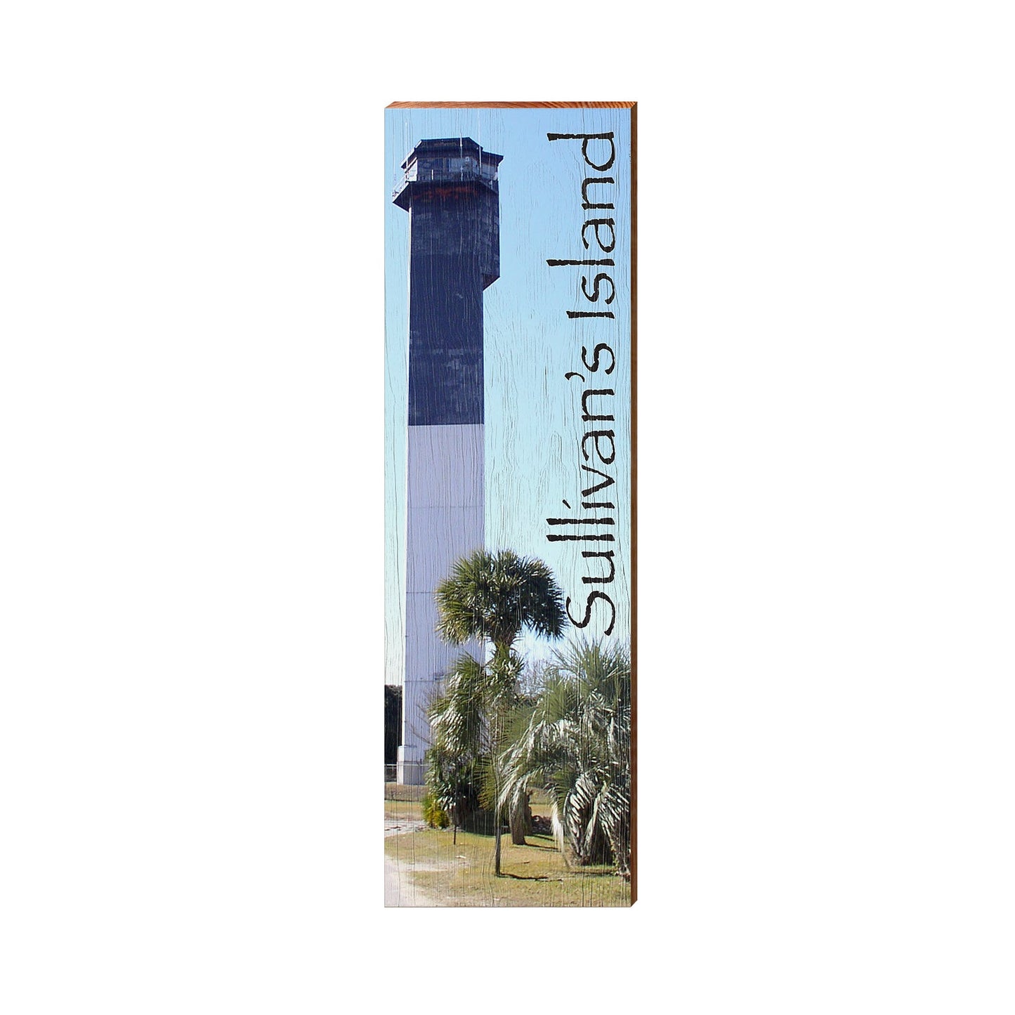 Sullivan's Island Lighthouse Sign | Real Art Print on Wood