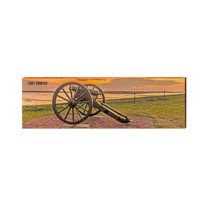 Fort Sumter Cannon Sign | Real Art Print on Wood
