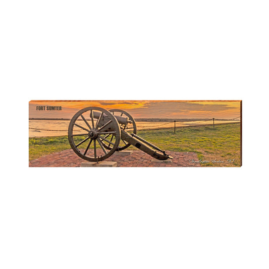 Fort Sumter Cannon Sign | Real Art Print on Wood