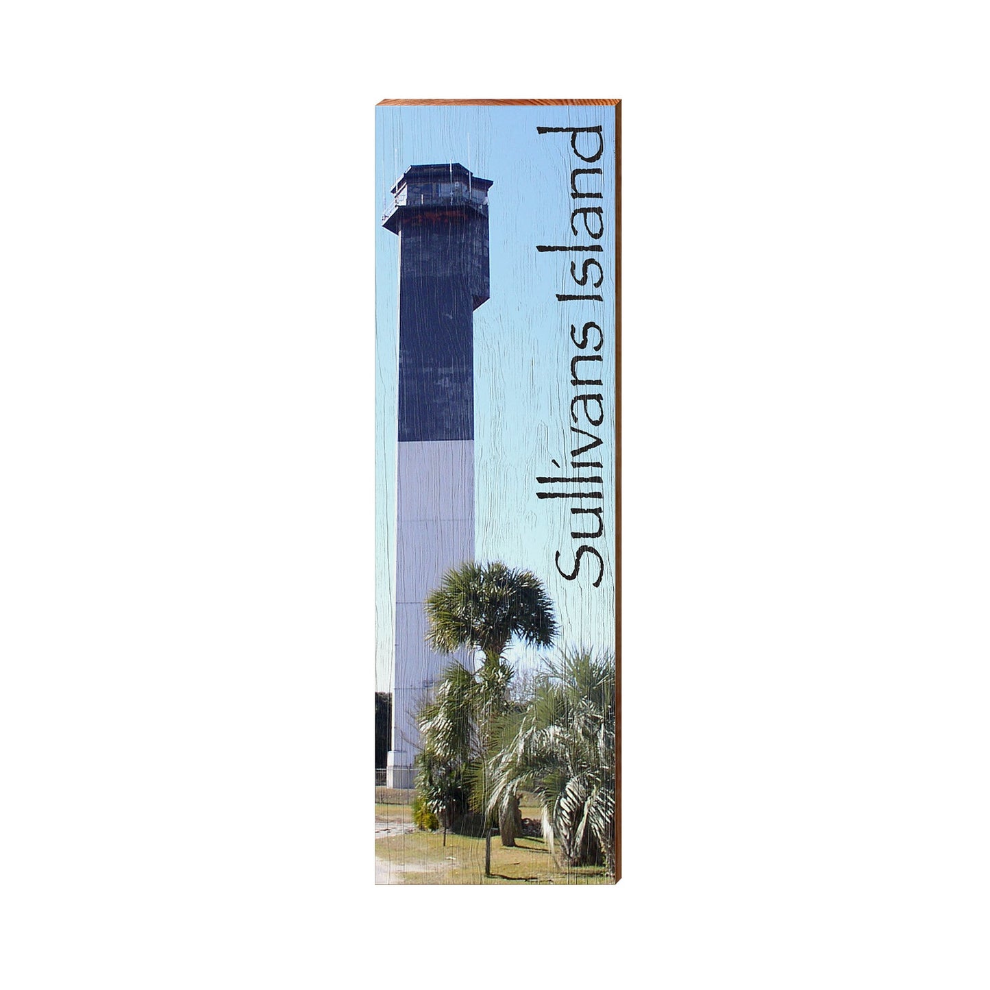 Sullivan's Island Lighthouse Sign | Real Art Print on Wood