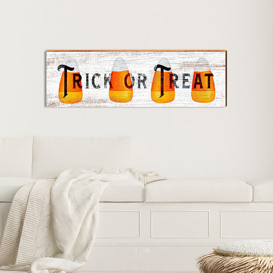 Halloween Candy Corn Sign | Wall Art Print on Real Wood