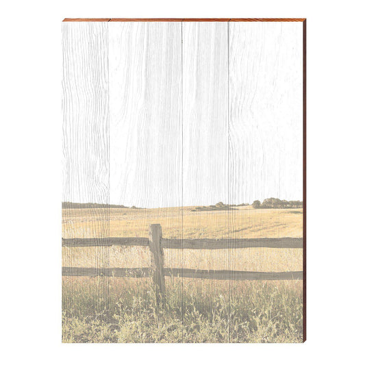 Bohemian Fence | Wall Art Print on Real Wood