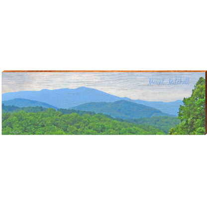 Mount Mitchell | Wall Art Print on Real Wood